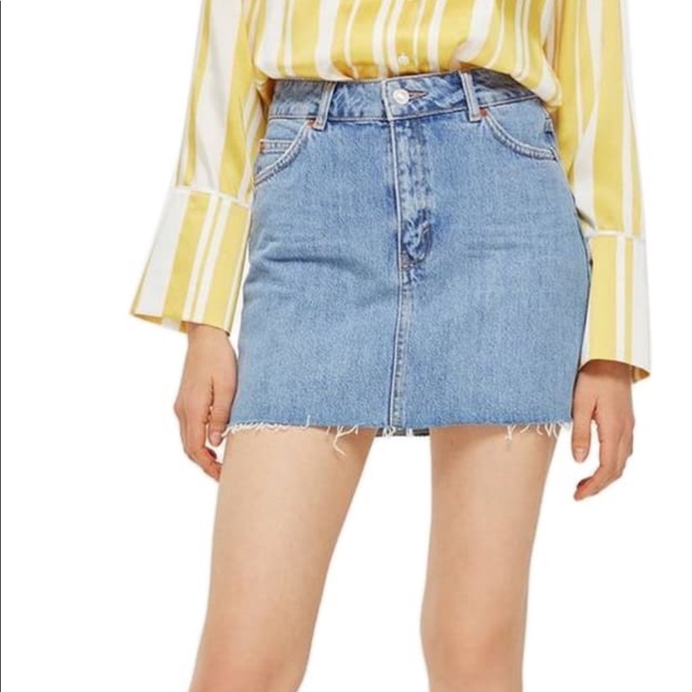 Topshop Denim Miniskirt